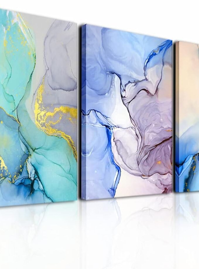 Abstract Wall Decor For Living Room Canvas Wall Art Paintings For Bedroom Colorful Color Abstract Wall Artworks Pictures For Office Kitchen Decoration Bathroom Home Decorations Art 3 Piece 12x16 Inch
