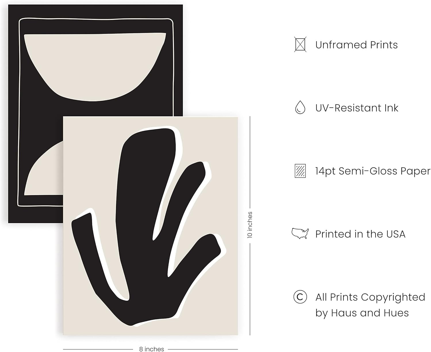 Abstract Art Wall Decor - Set of 6 Modern Art Gallery Display, Abstract Minimalist Wall Art, Mid Century Modern Artwork, Modern Art Wall Decor Neutral Art (Unframed 8x10) - Image 2