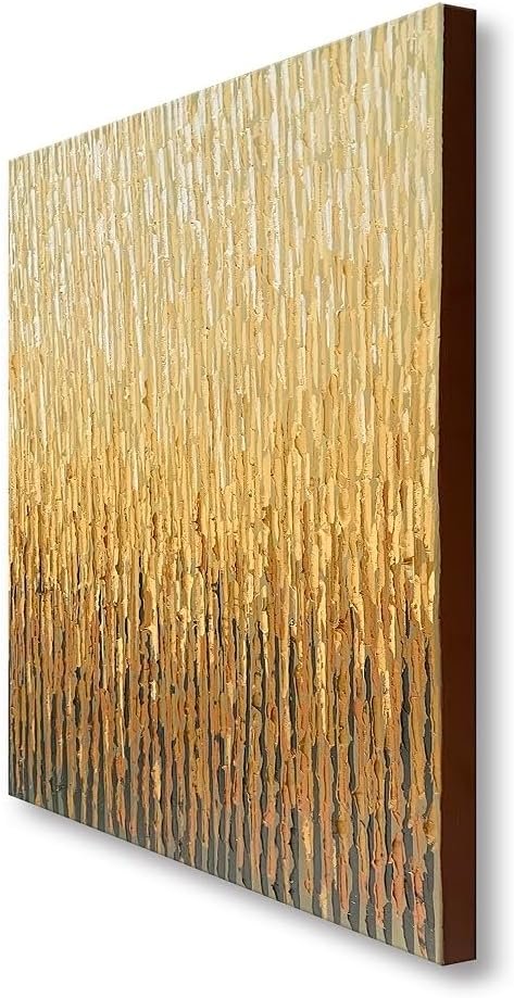 Hand Painted Brown Abstract Canvas Wall Art Contemporary Modern Textured Oil Painting for Living Room Bedroom Office Decor