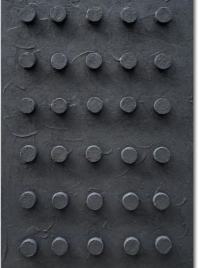 Hand-painted Black thick texture Abstract art Oil painting 36x24 inch Modern Minimalist art home wall decoration painting