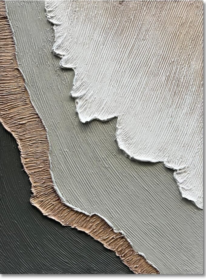Hand-Painted Beach Wave Landscape Oil Painting 40x28 Inch Abstract Wall Decorative Art